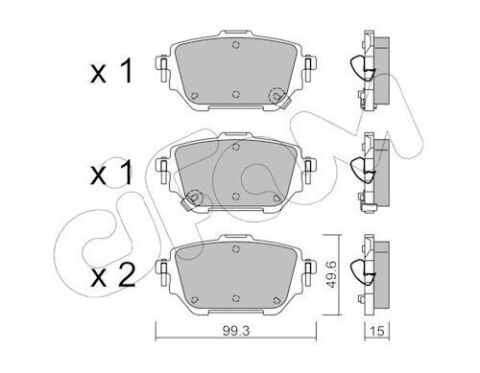 Комплект гальмівних накладок, дискове гальмо