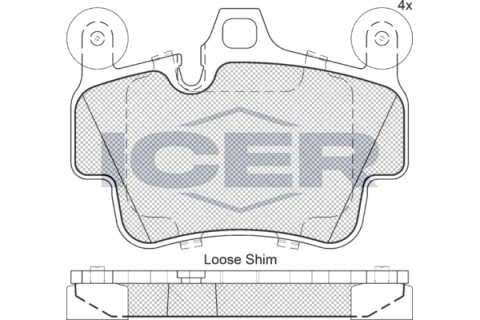 Комплект тормозных колодок, дисковый тормоз