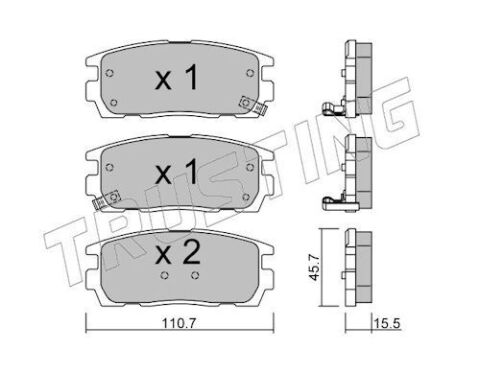 Комплект гальмівних накладок, дискове гальмо Комплект гальмівних накладок, дискове гальмо