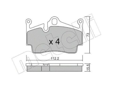 Колодки гальмівні (задні) Porsche 718 16-/Boxster 02-/Cayman 05-