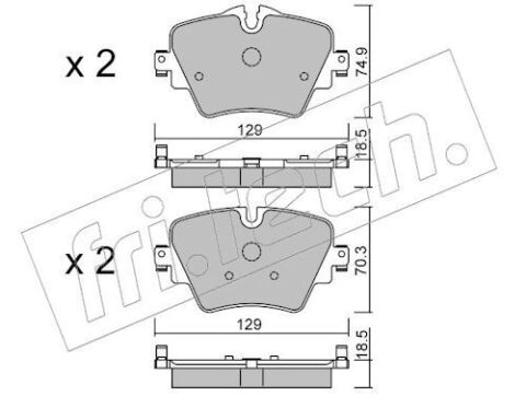 Комплект гальмівних накладок, дискове гальмо