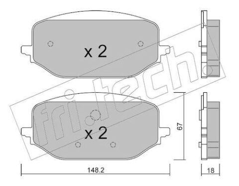 Комплект тормозных колодок, дисковый тормоз