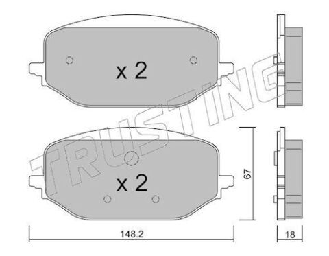 Комплект гальмівних накладок, дискове гальмо