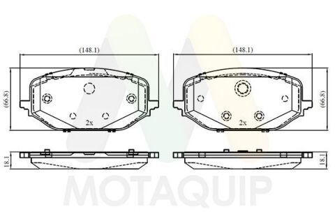 Комплект тормозных колодок, дисковый тормоз