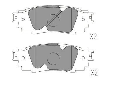 Комплект гальмівних накладок, дискове гальмо