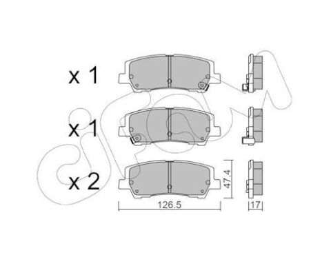 Комплект тормозных колодок, дисковый тормоз