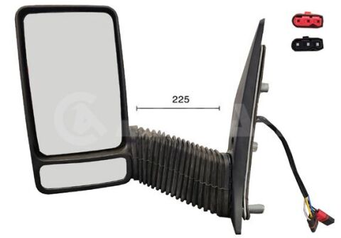 дзеркало лів. длинне кріплення, ел. регул., випукл.