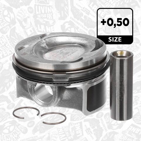 Поршень в комплекті на 1 циліндр, 1-й ремонт (+0,5) Поршень в комплекті на 1 циліндр, 1-й ремонт (+0,5)