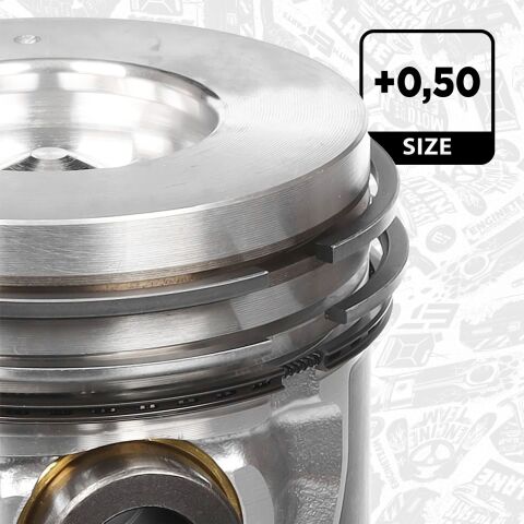 Поршень в комплекті на 1 циліндр, 1-й ремонт (+0,5) Поршень в комплекті на 1 циліндр, 1-й ремонт (+0,5)