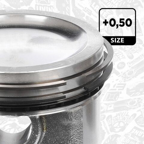 Поршень в комплекте на 1 цилиндр, 2-й ремонт (+0,50)