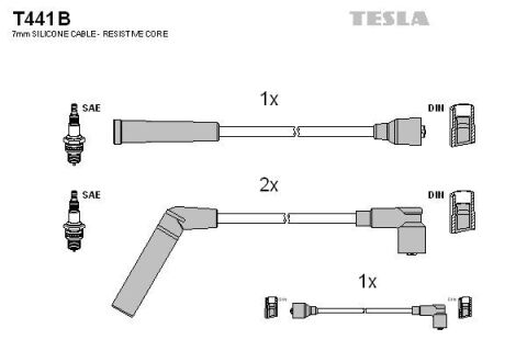 Провода высоковольтные, комплект TESLA Daewoo Matiz,Tico 95-01 0,8 Провода высоковольтные, комплект TESLA Daewoo Matiz,Tico 95-01 0,8