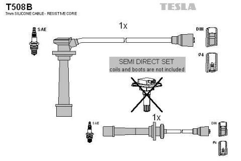 Кабель запалювання к-кт TESLA Kia 95- 1,5 Кабель запалювання к-кт TESLA Kia 95- 1,5