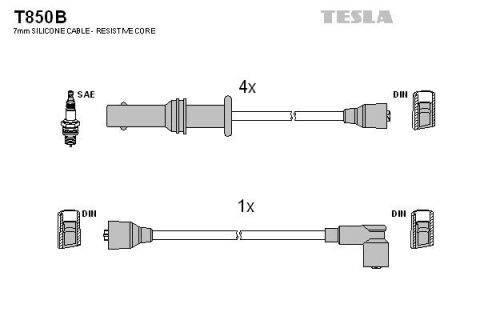 Кабель запалювання к-кт TESLA Subaru Legacy 1.6,1,8 89-94
