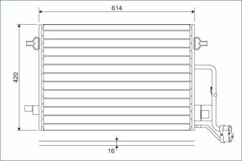 Радіатор кондиціонера VW Passat 1.6-2.8i/1.9-2.5TDI 00-05