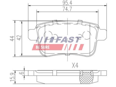 Тормозные колодки дисковые задние RENAULT Kangoo 08-17, Kangoo 09-17, Kangoo 97-07; MERCEDES-BENZ Citan 12-21 Тормозные колодки дисковые задние RENAULT Kangoo 08-17, Kangoo 09-17, Kangoo 97-07; MERCEDES-BENZ Citan 12-21