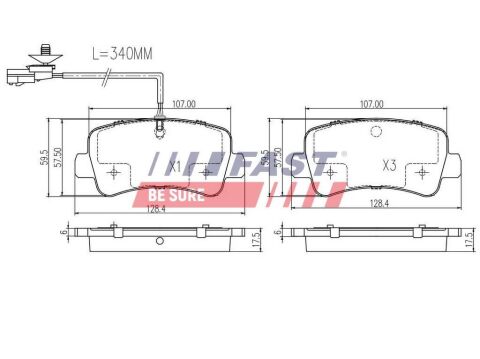 Колодки тормозные дисковые задние RENAULT Master III 10-; NISSAN NV400 10-21; OPEL Movano B 10-21 Колодки тормозные дисковые задние RENAULT Master III 10-; NISSAN NV400 10-21; OPEL Movano B 10-21