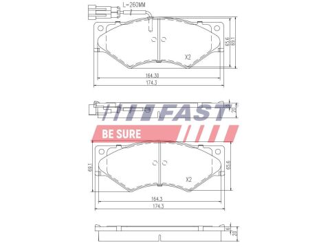 Колодки гальмівні дискові передні IVECO Daily E2 96-99, Daily E1 90-96