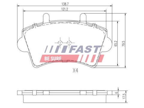 Тормозные колодки дисковые передние RENAULT Master II 97-10; NISSAN Interstar 01-10; OPEL Movano A 98-10