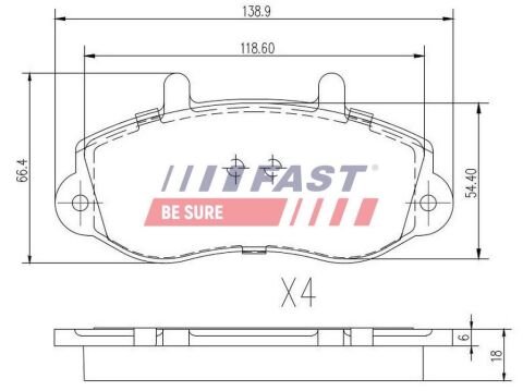 Тормозные колодки дисковые передние RENAULT Master II 97-10; OPEL Movano A 98-10 Тормозные колодки дисковые передние RENAULT Master II 97-10; OPEL Movano A 98-10