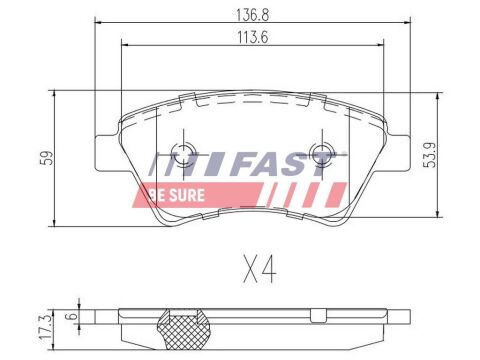 Колодки тормозные передние дисковые RENAULT Megane II 03-09, Scenic II 03-09, Kangoo 97-07