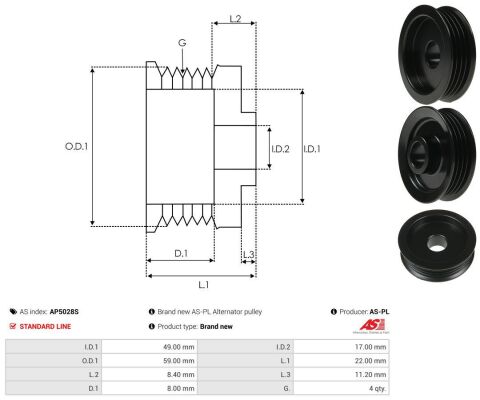 Шків ременя генератора