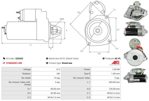 Стартер Renault Trafic 1.6 dCi 14-(12V/1.6kw) (z=14) Стартер Renault Trafic 1.6 dCi 14-(12V/1.6kw) (z=14)