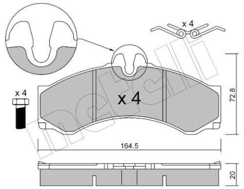 Колодки гальмівні (передні/задні) MB Sprinter 408-416 00-06