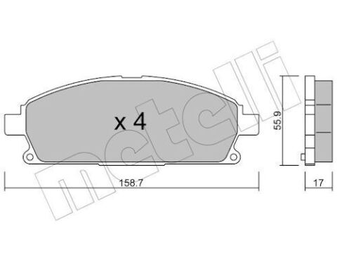 Колодки гальмівні (передні) Nissan X-Trail 01-13