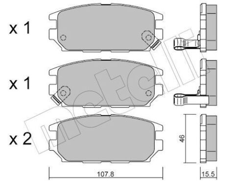 Колодки тормозные (задние) Mitsubishi Galant V 92-96/Space Wagon 98-04