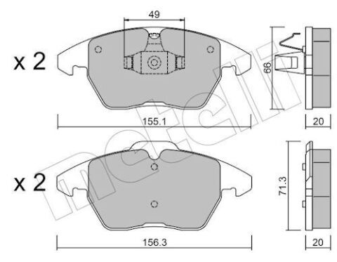 Колодки гальмівні (передні) Audi A3/Skoda Fabia III/VW Polo V 10-