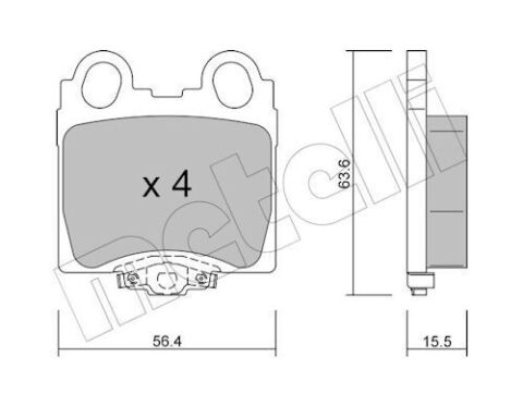 Колодки гальмівні Lexus GS II/IS I 97-05/Toyota Crown VI 99-03 Колодки гальмівні Lexus GS II/IS I 97-05/Toyota Crown VI 99-03