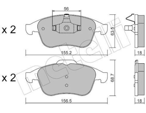 Колодки гальмівні (передні) Renault Laguna III 08-15/Latitude 11-