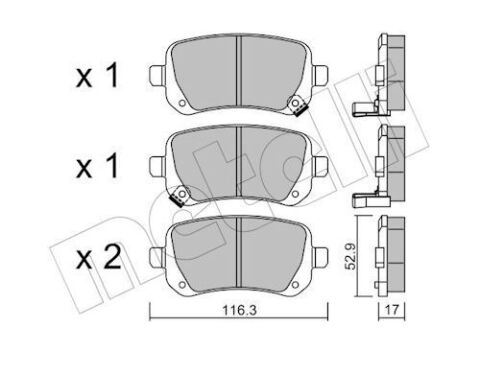 Колодки гальмівні (задні) VW Routan 08-13/Chrysler Grand Voyager 07-/Dodge Journey 08-