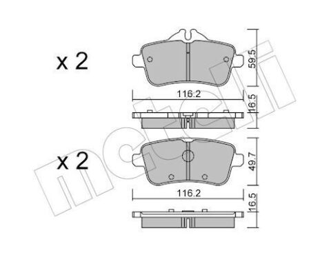 Колодки тормозные (задние) MB GL-class (X166) 12-/GLE-class (C292/W166) 15-/GLS-class (X166) 15-