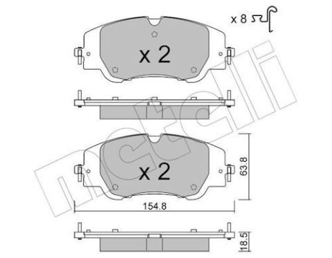 Колодки гальмівні (передні) Citroen C4 20-/Peugeot 208/2008 19-/Fiat 600e 23-