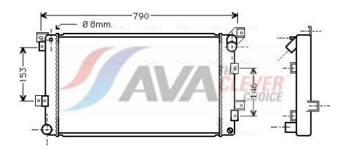 Радіатор охолодження Grand Voyager 2.5TD 95-, Dodge