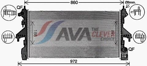 Радиатор охлаждения Jumper, Peugeot Boxer 2.0 BlueHDI 15-