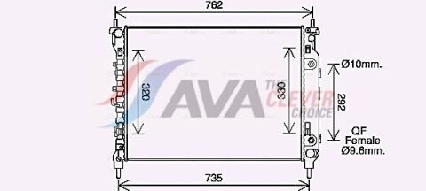 Радіатор охолодження двиг. Antara, Chevrolet Captiva 2.2CDTi 10- (акпп)