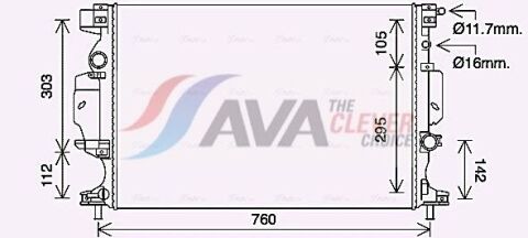 Радіатор охолодження двиг. GALAXY III 2.0 15-, MONDEO V 2.0 14-, S-MAX 2.0 15-