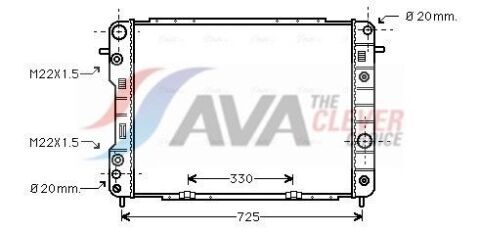 Радиатор охлаждения двигатель. OMEGA B 2.5 DTI 94-