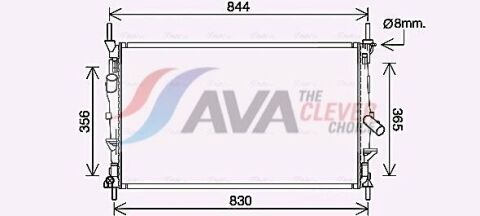 Радиатор охлаждения двигатель. TOURNEO CUSTOM V362, TRANSIT V363