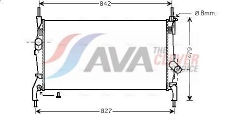 Радіатор охолодження двиг. TRANSIT TOURNEO 2.2 TDCi 06-, 2.3 06-, 2.4 06- Радіатор охолодження двиг. TRANSIT TOURNEO 2.2 TDCi 06-, 2.3 06-, 2.4 06-