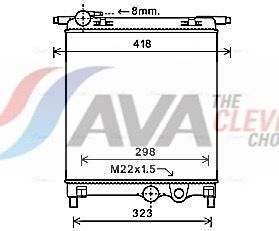Радіатор охолодження двиг. UP 1,0 11-, SKODA Citigo