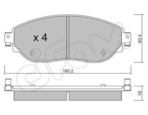 Тормозные колодки передн. Primastar, Renault Trafic III, Opel Vivaro, NV300 14-
