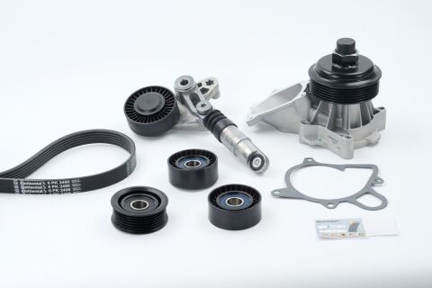 Комплект поликлиновый (ремень+ролики+насос) Комплект поликлиновый (ремень+ролики+насос)