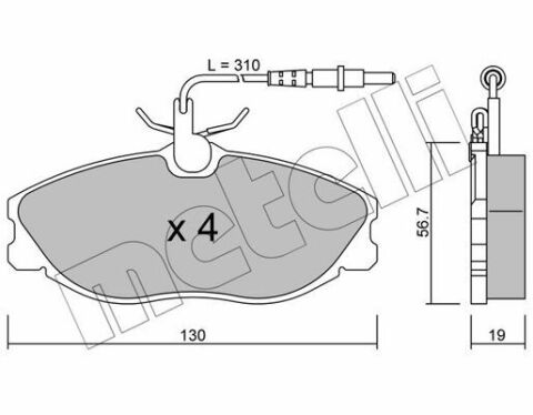 Колодки тормозные (передние) Citroen Xsara 98-05/Peugeot 306 96-01/406 95-04/607 00-11 (+датчики)