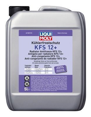 Антифриз LIQUI MOLY Kuhlerfrostschutz KFS 2001 Plus (G12+) червоний (концентрат), 5 літрів Антифриз LIQUI MOLY Kuhlerfrostschutz KFS 2001 Plus (G12+) червоний (концентрат), 5 літрів