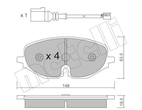 Колодки гальмівні (передні) Audi A3/Skoda Octavia/Seat Leon/VW Golf VIII 19-/Caddy 20- (+датчики) Колодки гальмівні (передні) Audi A3/Skoda Octavia/Seat Leon/VW Golf VIII 19-/Caddy 20- (+датчики)