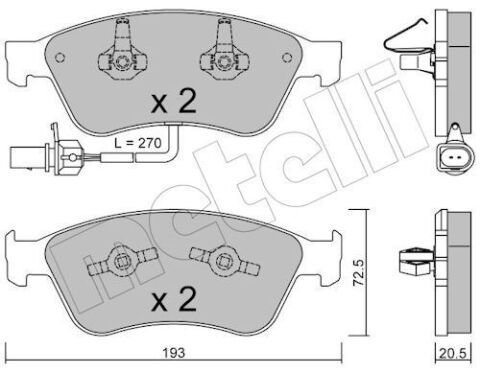 Колодки гальмівні (передні) Audi A6 06-11/A8 02-10/VW Phaeton 02-16 (+датчики) Колодки гальмівні (передні) Audi A6 06-11/A8 02-10/VW Phaeton 02-16 (+датчики)