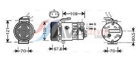 Компрессор кондиционера astra g, corsa c, meriva a Opel Компрессор кондиционера astra g, corsa c, meriva a Opel
